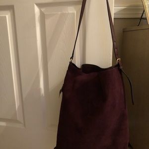 Plum Colored Burberry Suede Bag